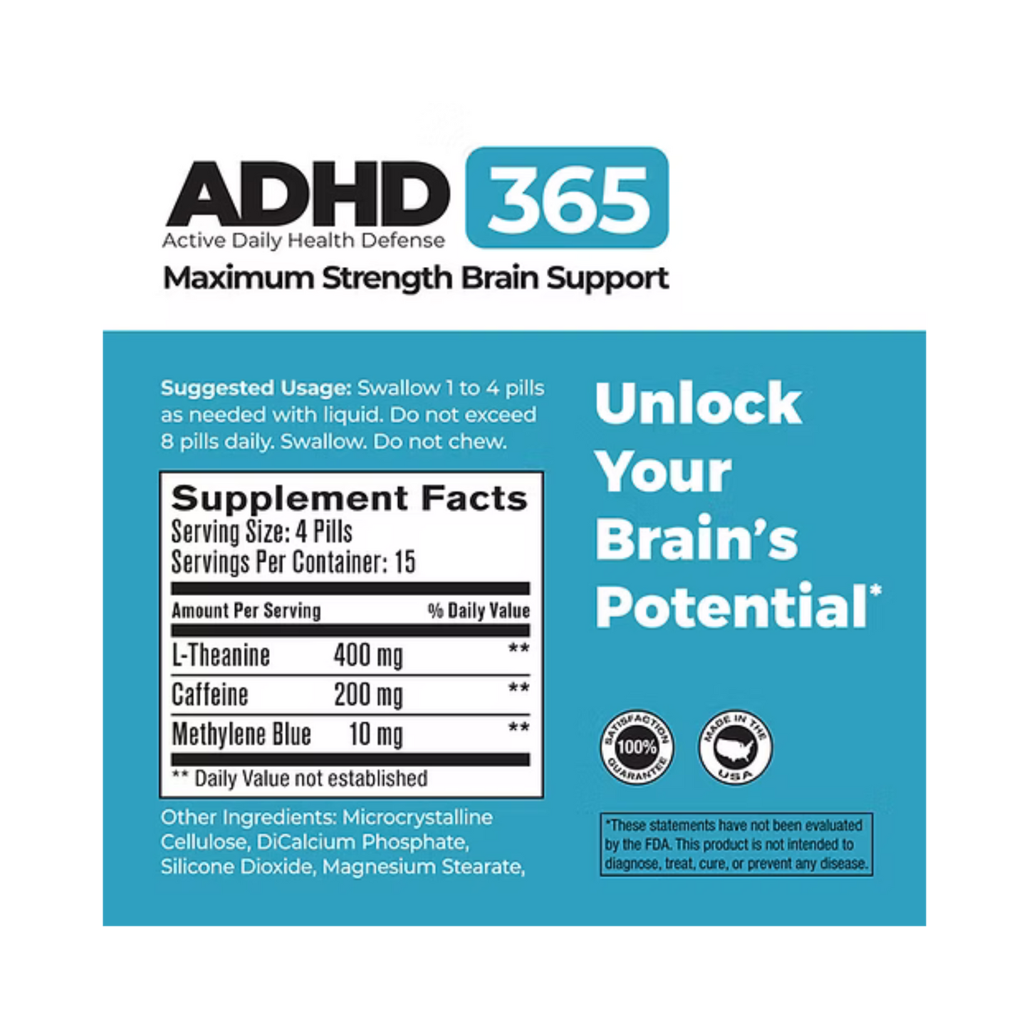ADHD 365 Active Daily Health Defense Max Strength