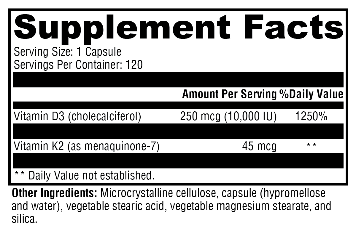 K2-D3 10,000 120 Capsules
