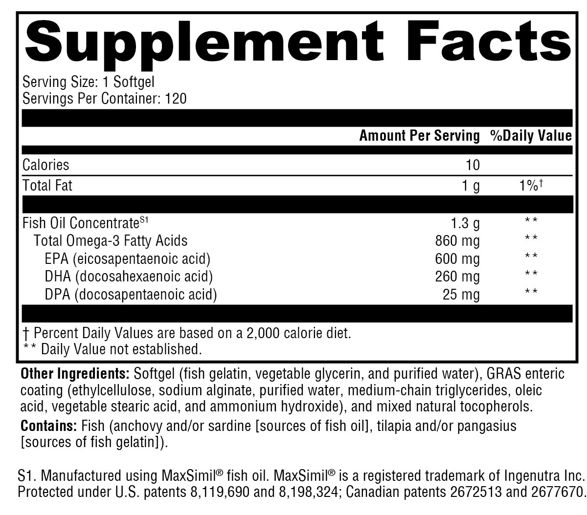Omega MonoPure® 1300 EC 120 Softgels