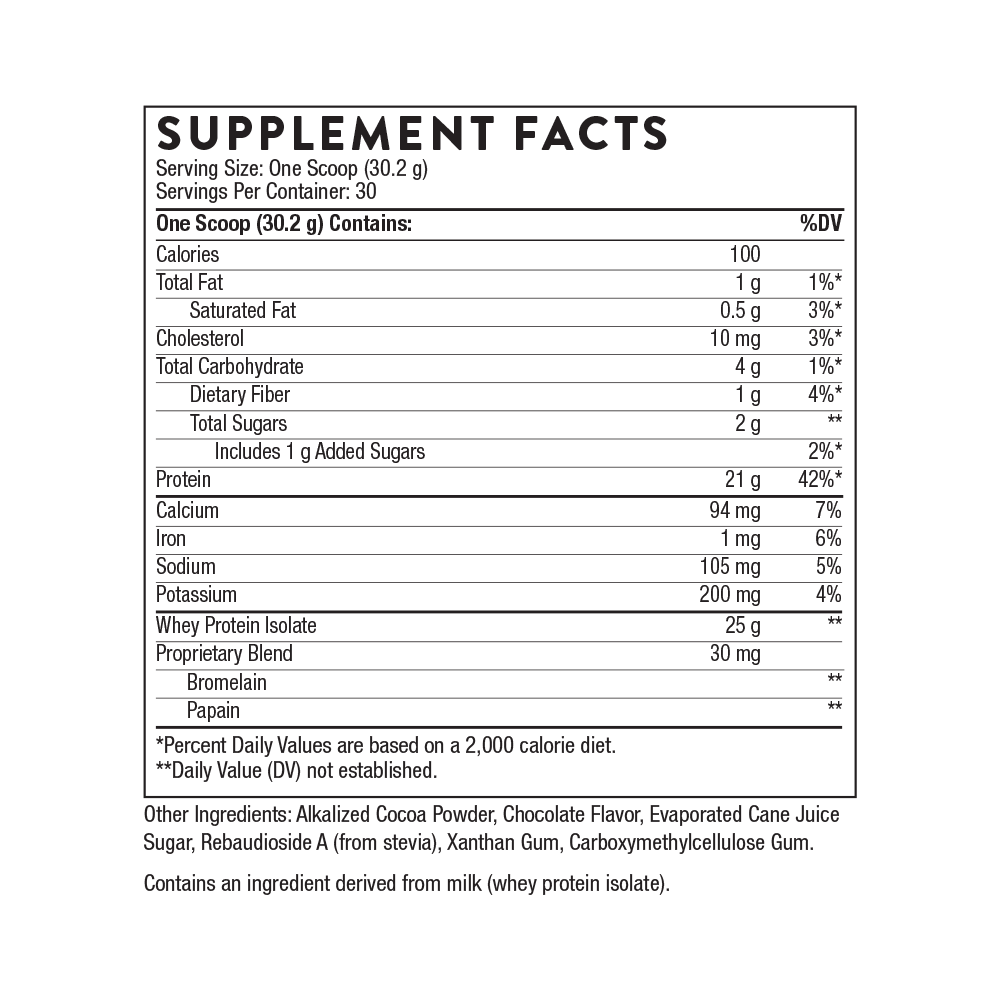 Whey Protein Isolate - Chocolate